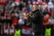 16 May 2025; Bohemians manager Alan Reynolds after his side's victory in the SSE Airtricity Men's Premier Division match between Bohemians and Shelbourne at Dalymount Park in Dublin. Photo by Seb Daly/Sportsfile