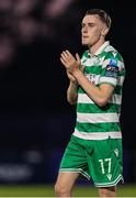 16 May 2025; Matt Healy of Shamrock Rovers after his side's victory in the SSE Airtricity Men's Premier Division match between Waterford and Shamrock Rovers at the Regional Sports Centre in Waterford. Photo by Thomas Flinkow/Sportsfile