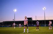 16 May 2025; Sam Todd of Derry City reacts after his side's draw in the SSE Airtricity Men's Premier Division match between Drogheda United and Derry City at Sullivan & Lambe Park in Drogheda, Louth. Photo by Ramsey Cardy/Sportsfile