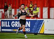 16 May 2025; Sean Maguire of Cork City celebrates after scoring his side's second goal, a penalty, during the SSE Airtricity Men's Premier Division match between St Patrick's Athletic and Cork City at Richmond Park in Dublin. Photo by Sam Barnes/Sportsfile