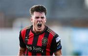 16 May 2025; Dayle Rooney of Bohemians celebrates after scoring his side's first goal from a penalty during the SSE Airtricity Men's Premier Division match between Bohemians and Shelbourne at Dalymount Park in Dublin. Photo by Seb Daly/Sportsfile