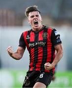 16 May 2025; Dayle Rooney of Bohemians celebrates after scoring his side's first goal from a penalty during the SSE Airtricity Men's Premier Division match between Bohemians and Shelbourne at Dalymount Park in Dublin. Photo by Seb Daly/Sportsfile