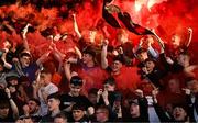 16 May 2025; Bohemians supporters celebrates their side's first goal during the SSE Airtricity Men's Premier Division match between Bohemians and Shelbourne at Dalymount Park in Dublin. Photo by Seb Daly/Sportsfile