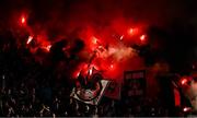 16 May 2025; Bohemians supporters before the SSE Airtricity Men's Premier Division match between Bohemians and Shelbourne at Dalymount Park in Dublin. Photo by Seb Daly/Sportsfile