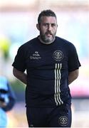 17 May 2025; Bohemians manager Alban Hysa before the SSE Airtricity Women's Premier Division match between Bohemians and Shamrock Rovers at Dalymount Park in Dublin. Photo by Thomas Flinkow/Sportsfile