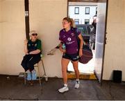17 May 2025; Leah Furlong of Wexford arrives before the Leinster Senior Camogie final match between Wexford and Kilkenny at Netwatch Cullen Park in Carlow. There are no match action pictures from this game at the request of the participating players. Photo by Michael P Ryan/Sportsfile