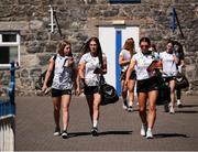 17 May 2025; Kilkenny players arrive before the Leinster Senior Camogie final match between Wexford and Kilkenny at Netwatch Cullen Park in Carlow. There are no match action pictures from this game at the request of the participating players. Photo by Michael P Ryan/Sportsfile