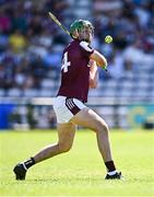 17 May 2025; Brian Concannon of Galway scores his side's first goal during the Leinster GAA Hurling Senior Championship Round 4 match between Galway and Antrim at Pearse Stadium in Galway. Photo by Piaras Ó Mídheach/Sportsfile