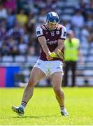 17 May 2025; Anthony Burns of Galway scores his side's second goal during the Leinster GAA Hurling Senior Championship Round 4 match between Galway and Antrim at Pearse Stadium in Galway. Photo by Piaras Ó Mídheach/Sportsfile