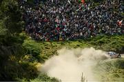 17 May 2025; Josh McErlean and Eoin Treacy compete in their Ford Puma Rally 1 during day three of the FIA World Rally Championship Rally de Portugal in Porto, Portugal. Photo by Philip Fitzpatrick/Sportsfile