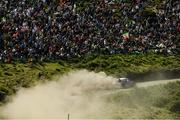17 May 2025; Sébastien Ogier and Vincent Landais compete in their Toyota Yaris Rally 1  during day three of the FIA World Rally Championship Rally de Portugal in Porto, Portugal. Photo by Philip Fitzpatrick/Sportsfile