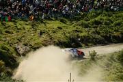 17 May 2025; Ott Tanak and Martin Jarveoja compete in their Hyundai i20 Rally 1 during day three of the FIA World Rally Championship Rally de Portugal in Porto, Portugal. Photo by Philip Fitzpatrick/Sportsfile