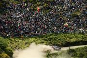 17 May 2025; Martinš Sesks and Renars Francis compete in their Ford Puma Rally 1 during day three of the FIA World Rally Championship Rally de Portugal in Porto, Portugal. Photo by Philip Fitzpatrick/Sportsfile