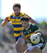 17 May 2025; Tony Brosnan of Kerry in action against Eddie Nolan of Roscommon during the GAA Football All-Ireland Senior Championship Round 1 match between Kerry and Roscommon at Fitzgerald Stadium in Killarney, Kerry. Photo by Brendan Moran/Sportsfile
