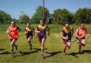 17 May 2025; Wexford players warm up before the Leinster Senior Camogie final match between Wexford and Kilkenny at Netwatch Cullen Park in Carlow. There are no match action pictures from this game at the request of the participating players. Photo by Michael P Ryan/Sportsfile