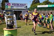 17 May 2025; Orla Sinnott of Wexford runs out before the Leinster Senior Camogie final match between Wexford and Kilkenny at Netwatch Cullen Park in Carlow. There are no match action pictures from this game at the request of the participating players. Photo by Michael P Ryan/Sportsfile