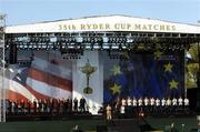 16 September 2004; General View taken during the 35th Ryder Cup Opening ceremony at Oakland Hills Country Club, Bloomfield Township, Michigan, USA. Picture credit; Matt Browne / SPORTSFILE