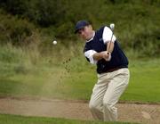 17 September 2004; Michael Lane, Athenry Golf Club, plays from a bunker on the 7th. Bulmers Senior Cup Semi-Final, Tramore Golf Club v Athenry Golf Club, Shannon Golf Club, Shannon, Co. Clare. Picture credit; Ray McManus / SPORTSFILE