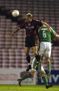 17 September 2004; Dominic Foley, Bohemians, in action against Dan Murray, Cork City. eircom league, Premier Division, Bohemians v Cork City, Dalymount Park, Dublin. Picture credit; Brian Lawless / SPORTSFILE