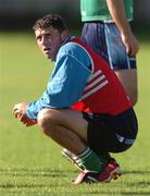 18 September 2004; Alan Brogan, takes a break during international Rules squad training, St. Clare's GAA Ground, Glasnevin, Dublin. Picture credit; Pat Murphy / SPORTSFILE