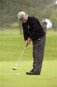 18 September 2004; Michael Gill, Dundalk Golf Club, putting on the 18th. Bulmers Jimmy Bruen Shield Final, Dundalk Golf Club v Kilkeel Golf Club, Shannon Golf Club, Shannon, Co. Clare. Picture credit; Ray McManus / SPORTSFILE
