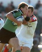 18 September 2004; Matt Mostyn, Connacht, in action against Kevin Maggs, Ulster. Celtic League 2004-2005, Connacht v Ulster, Sportsground, Galway. Picture credit; David Maher / SPORTSFILE