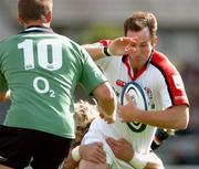 18 September 2004; Andrew Maxwell, Ulster, in action against Paul Warwick,10, and Matt Lacey, Connacht. Celtic League 2004-2005, Connacht v Ulster, Sportsground, Galway. Picture credit; David Maher / SPORTSFILE