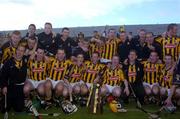 18 September 2004; The Kilkenny squad celebrates after victory over Tipperary. Erin All-Ireland U21 Hurling Championship Final, Kilkenny v Tipperary, Nowlan Park, Kilkenny. Picture credit; Damien Eagers / SPORTSFILE