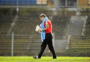 6 October 2013; St Brigid's goalkeeper Shane Curran leaves the field at half time. Roscommon County Senior Club Football Championship Final, St Brigid's v Western Gaels, Dr. Hyde Park, Roscommon. Picture credit: Pat Murphy / SPORTSFILE