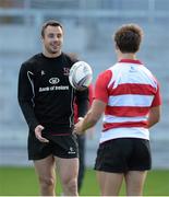 10 October 2013; Ulster's Tommy Bowe and Michael Allen during squad training ahead of their Heineken Cup, Pool 5, Round 1, match against Leicester Tigers on Friday. Ulster Rugby Squad Training, Ravenhill Stadium, Belfast, Co. Antrim. Picture credit: Oliver McVeigh / SPORTSFILE
