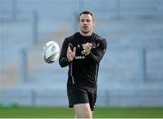 10 October 2013; Ulster's Tommy Bowe during squad training ahead of their Heineken Cup, Pool 5, Round 1, match against Leicester Tigers on Friday. Ulster Rugby Squad Training, Ravenhill Stadium, Belfast, Co. Antrim. Picture credit: Oliver McVeigh / SPORTSFILE