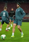 10 October 2013; Republic of Ireland's Shane Long during squad training ahead of their 2014 FIFA World Cup Qualifier, Group C, game against Germany on Friday. Republic of Ireland Squad Training, Rhine Energie Stadion, Cologne, Germany. Picture credit: David Maher / SPORTSFILE