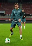 10 October 2013; Republic of Ireland's Darron Gibson, during squad training ahead of their 2014 FIFA World Cup Qualifier, Group C, game against Germany on Friday. Republic of Ireland Squad Training, Rhine Energie Stadion, Cologne, Germany. Picture credit: David Maher / SPORTSFILE