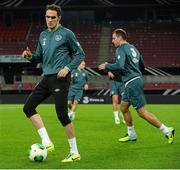 10 October 2013; Republic of Ireland's Joey O'Brien during squad training ahead of their 2014 FIFA World Cup Qualifier, Group C, game against Germany on Friday. Republic of Ireland Squad Training, Rhine Energie Stadion, Cologne, Germany. Picture credit: David Maher / SPORTSFILE