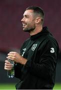 10 October 2013; Republic of Ireland's Damien Delaney during squad training ahead of their 2014 FIFA World Cup Qualifier, Group C, game against Germany on Friday. Republic of Ireland Squad Training, Rhine Energie Stadion, Cologne, Germany. Picture credit: David Maher / SPORTSFILE