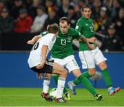 11 October 2013; Anthony Stokes, Republic of Ireland, in action against Philipp Lahm, Germany. 2014 FIFA World Cup Qualifier, Group C, Germany v Republic of Ireland, Rhine Energie Stadion, Cologne, Germany. Picture credit: David Maher / SPORTSFILE