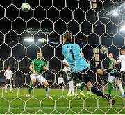 11 October 2013; Germany goalkeeper Manuel Neuer makes a late save in the game. 2014 FIFA World Cup Qualifier, Group C, Germany v Republic of Ireland, Rhine Energie Stadion, Cologne, Germany. Picture credit: David Maher / SPORTSFILE
