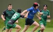 12 October 2013; Peter Howard, Leinster, gets away from Dean McMahon, Connacht, on his way to scoring his side's first try. Under 18 Club Interprovincial, Connacht v Leinster, Sportsground, Galway. Picture credit: Diarmuid Greene / SPORTSFILE