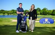 19 May 2025; Irish Professional Golfer Conor Purcell joined Yoplait Ireland and the AMGEN Irish Open to announce details of a new 3 year partnership today. The partnership will make Yoplait SKYR the official Yogurt of the AMGEN Irish Open which takes place this year from 4th-7th September at The K Club in Straffan, Kildare. Pictured are Irish Professional Golfer Conor Purcell, left, and Yoplait Senior Brand Manager Deirdre Lowry. Photo by Seb Daly/Sportsfile