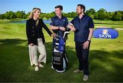19 May 2025; Irish Professional Golfer Conor Purcell joined Yoplait Ireland and the AMGEN Irish Open to announce details of a new 3 year partnership today. The partnership will make Yoplait SKYR the official Yogurt of the AMGEN Irish Open which takes place this year from 4th-7th September at The K Club in Straffan, Kildare. In attendance alongside Conor Purcell, centre, are Yoplait Senior Brand Manager Deirdre Lowry, left, and AMGEN Irish Open Championship Director Paul Gillmon. Photo by Seb Daly/Sportsfile
