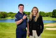 19 May 2025; Irish Professional Golfer Conor Purcell joined Yoplait Ireland and the AMGEN Irish Open to announce details of a new 3 year partnership today. The partnership will make Yoplait SKYR the official Yogurt of the AMGEN Irish Open which takes place this year from 4th-7th September at The K Club in Straffan, Kildare. Pictured are Irish Professional Golfer Conor Purcell, left, and Yoplait Senior Brand Manager Deirdre Lowry. Photo by Seb Daly/Sportsfile