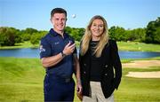 19 May 2025; Irish Professional Golfer Conor Purcell joined Yoplait Ireland and the AMGEN Irish Open to announce details of a new 3 year partnership today. The partnership will make Yoplait SKYR the official Yogurt of the AMGEN Irish Open which takes place this year from 4th-7th September at The K Club in Straffan, Kildare. Pictured are Irish Professional Golfer Conor Purcell, left, and Yoplait Senior Brand Manager Deirdre Lowry. Photo by Seb Daly/Sportsfile