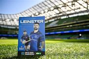 17 May 2025; A general view of the match programme before the United Rugby Championship match between Leinster and Glasgow Warriors at the Aviva Stadium in Dublin. Photo by Sam Barnes/Sportsfile