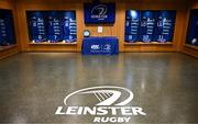 17 May 2025; A general view of the Leinster dressing room before the United Rugby Championship match between Leinster and Glasgow Warriors at the Aviva Stadium in Dublin. Photo by Ramsey Cardy/Sportsfile