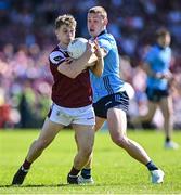 17 May 2025; Johnny McGrath of Galway in action against Con O'Callaghan of Dublin during the GAA Football All-Ireland Senior Championship Round 1 match between Galway and Dublin at Pearse Stadium in Galway. Photo by Piaras Ó Mídheach/Sportsfile
