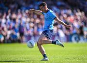 17 May 2025; Cormac Costello of Dublin shoots to score his side's first goal during the GAA Football All-Ireland Senior Championship Round 1 match between Galway and Dublin at Pearse Stadium in Galway. Photo by Piaras Ó Mídheach/Sportsfile