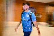 17 May 2025; Hugo Keenan of Leinster arrives before the United Rugby Championship match between Leinster and Glasgow Warriors at the Aviva Stadium in Dublin. Photo by Ramsey Cardy/Sportsfile