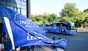 17 May 2025; The Leinster team bus arrives before the United Rugby Championship match between Leinster and Glasgow Warriors at the Aviva Stadium in Dublin. Photo by Sam Barnes/Sportsfile