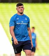 17 May 2025; Dan Sheehan of Leinster walks the pitch before the United Rugby Championship match between Leinster and Glasgow Warriors at the Aviva Stadium in Dublin. Photo by Ramsey Cardy/Sportsfile