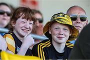 17 May 2025; Kilkenny supporters during the Leinster Senior Camogie final match between Wexford and Kilkenny at Netwatch Cullen Park in Carlow. There are no action pictures from this game at the request of the players. Photo by Michael P Ryan/Sportsfile